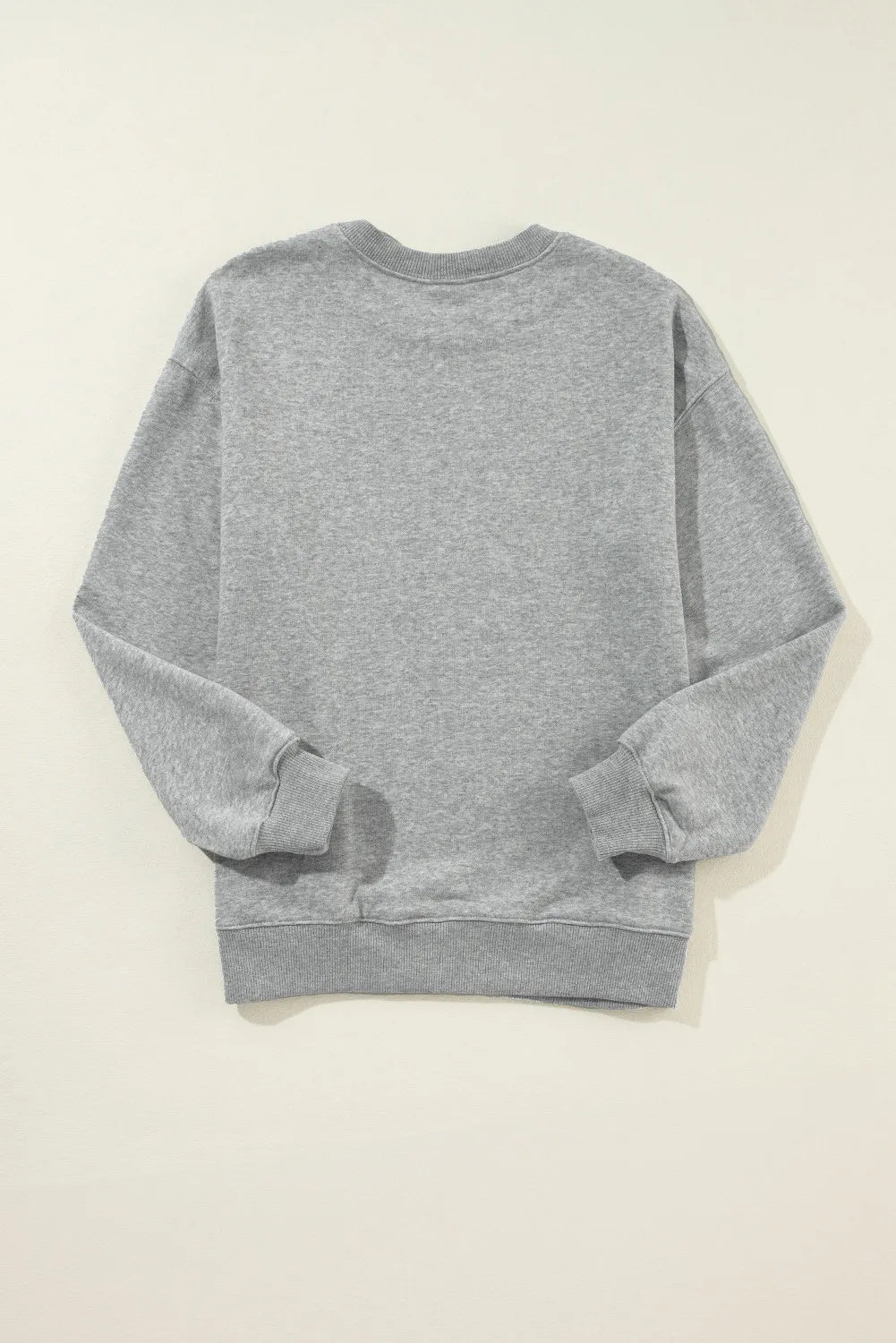 Gray Merry Christmas Festive Letter Print Drop Shoulder Sweatshirt