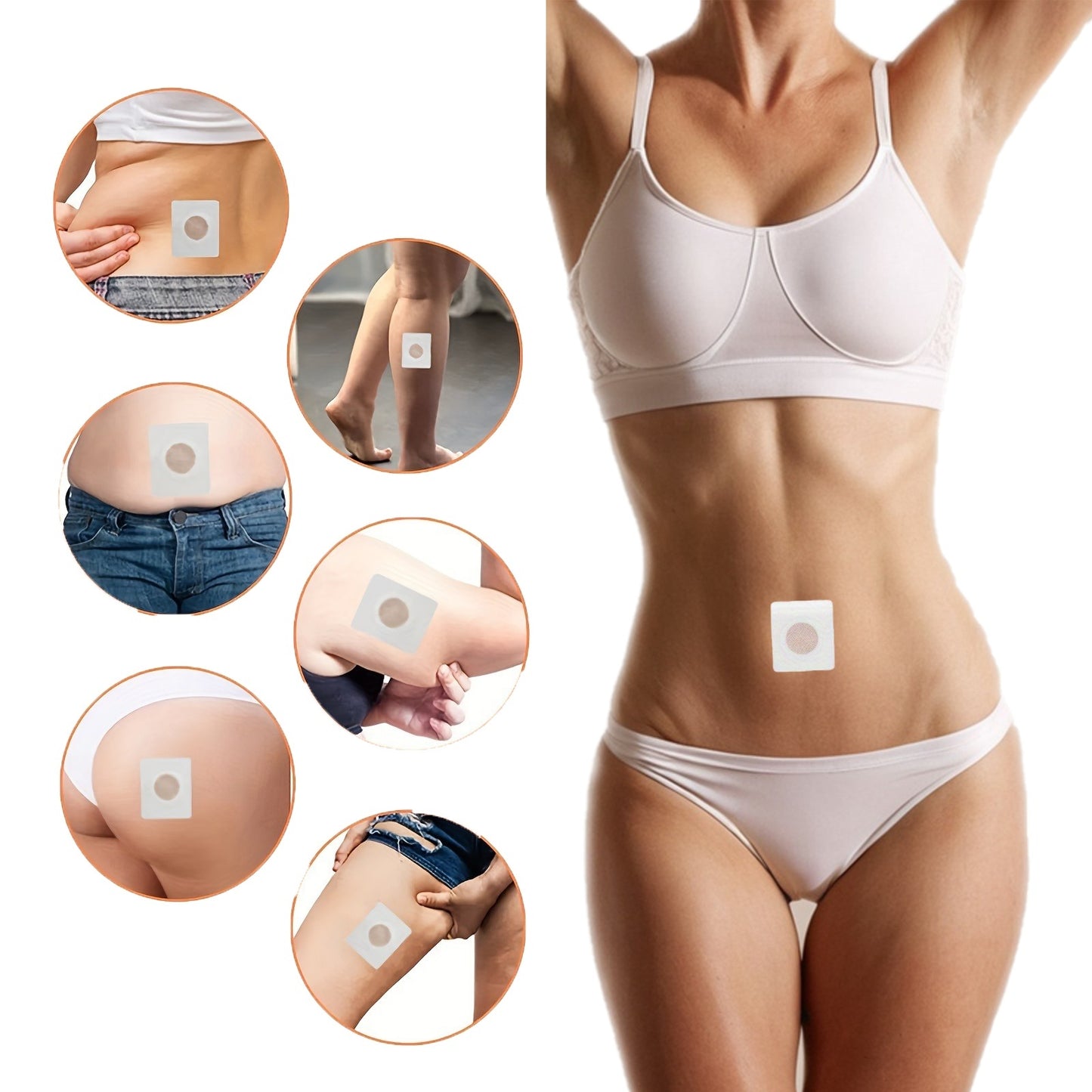 Nombril Bâton Slim Patch Combustion Des Graisses de L'abdomen Magnétique Patchs Detox Adhésif