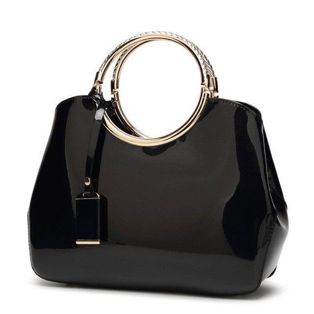 Patent Leather Ring Handbag