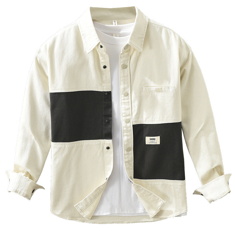 Vêtements de travail couture homme mode décontracté polyvalent artistique haut ample