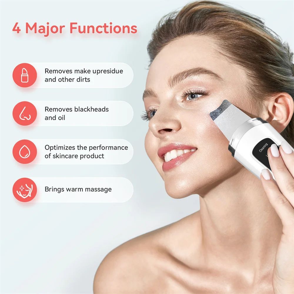 Spatule exfoliante pour la peau du visage, grattoir et dissolvant de points noirs, nettoyeur de pores avec lifting du visage, nettoyage en profondeur, machine de lifting du visage pour extracteur de points noirs