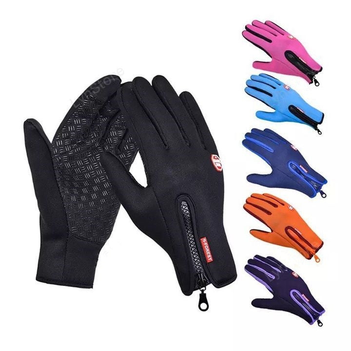 Hiver Gants Écran Tactile Équitation Moto Coulissante Étanche Gants De Sport Avec Polaire