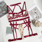 Women's Three-point Stitching Strap Heavy Craft Bra Underwear Suit