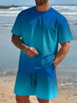 Men's Loose Quick-drying T-shirt Shorts Two-piece Set