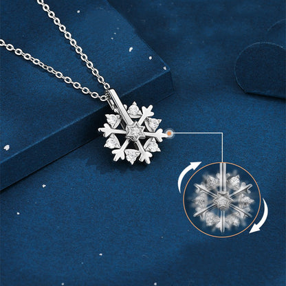 Collier pendentif diamant flocon de neige