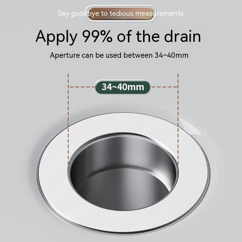 Nouveau filet filtrant anti-blocage Égoutteur de noyau de rebond de lavabo de type poussoir Bouchon de fuite de lavabo Déodorant