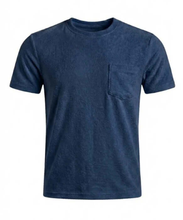 Retro Washed Pocket 3D Digital Print All-Match Crew Neck Short-Sleeve T-Shirt