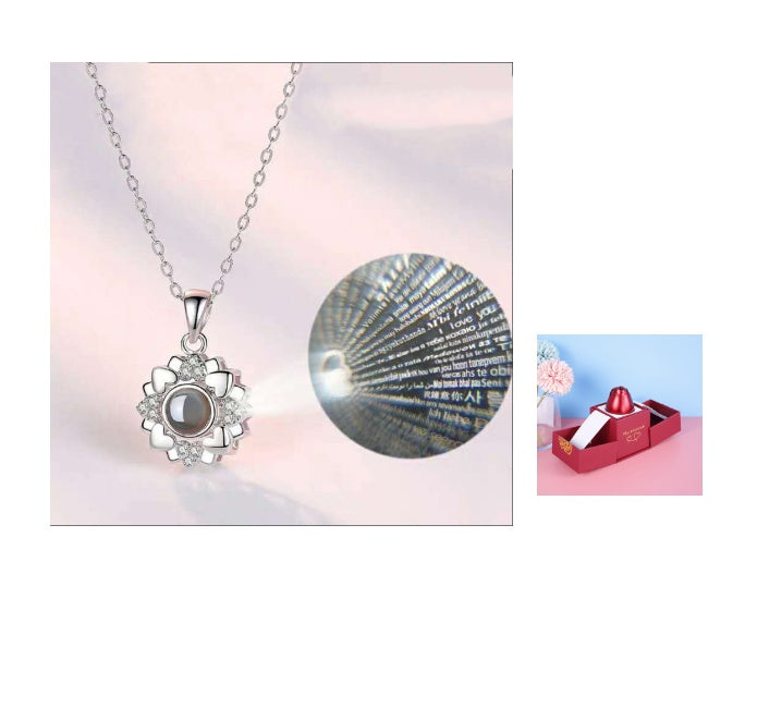 Coffret cadeau de bijoux en métal rose pour la Saint-Valentin, collier pour mariage, petite amie, cadeaux