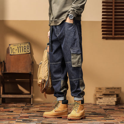 Jeans de travail de style japonais pour hommes, nouvelle collection automne et hiver