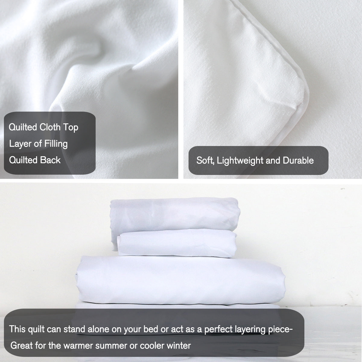 Ensemble Parure Lit 3 Pièces Bleu Blanc Floral Polyeste