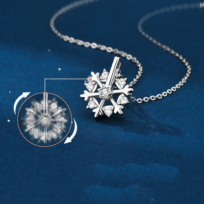 Collier pendentif diamant flocon de neige