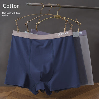 Cotton Men's Underwear High Waisted Flat Corner Shorts