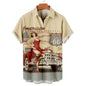 Shirt 3D Digital Printing Loose Short Sleeve Shirt Men's Top
