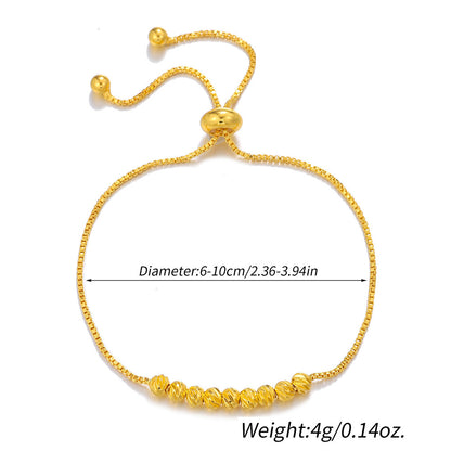 1 bracelet en corde de traction en or, perle de fleur tendance, bracelet porte-bonheur pour femme