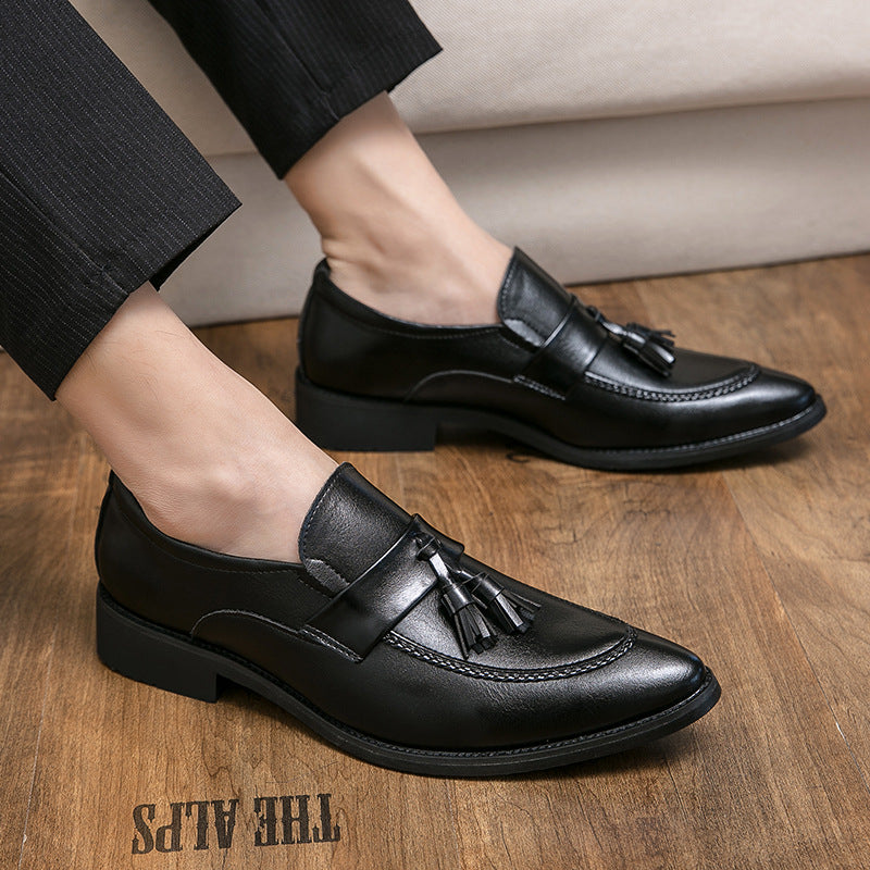 Mens British-style Casual Fashionable Business Tassel Leather Shoes