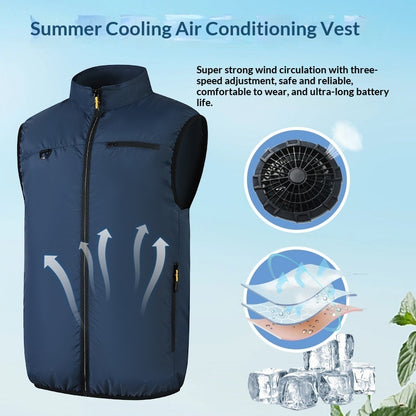gilet ventilateur USB été avec circulation d'air puissante, ajustement à trois vitesses et design moderne.