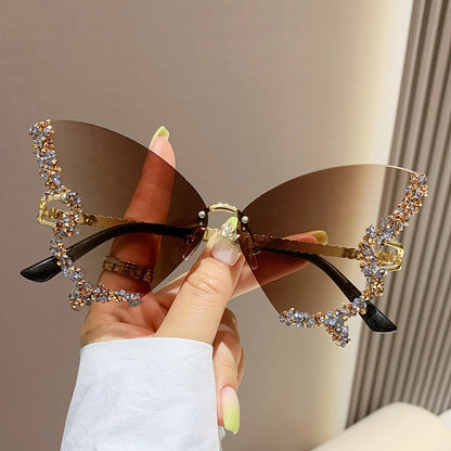 Lunettes de soleil luxe diamant,