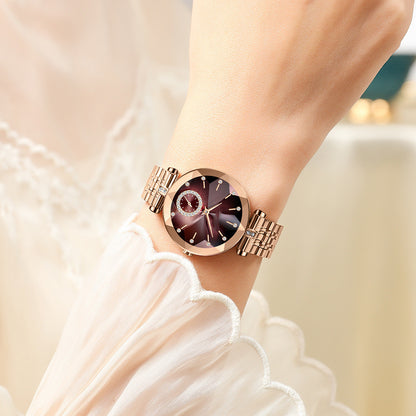 Montre-bracelet en acier pour femmes,