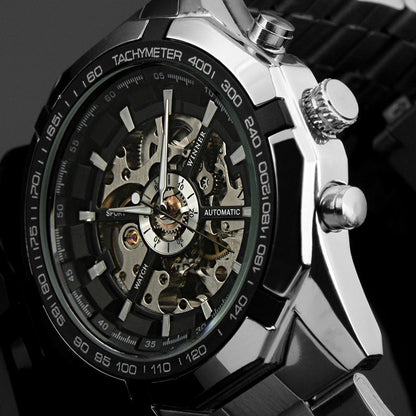 Lumineux semi-automatique montre mécanique