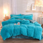 Housse Couette Luxe Fleece Mink Velvet Épaisse Hiver – Queen King Chaude Douillette Sherpa Réversible