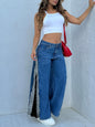 Leopard Print Zip-up Jeans
