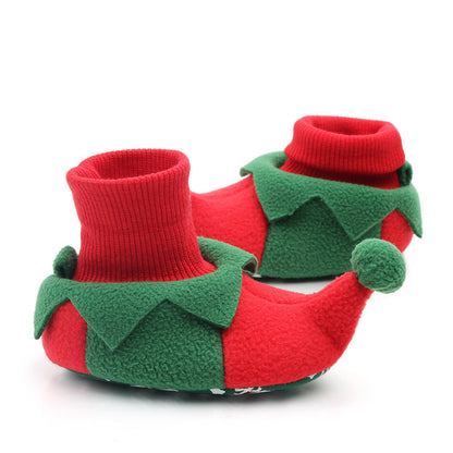 Chaussures de Noël à semelle souple pour bébé