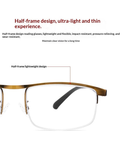 Multi-focal Blue-light-blocking Progressive Smart Reading Glasses