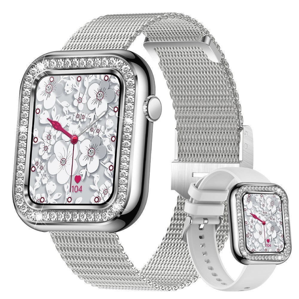 Nouvelle montre-bracelet tendance carrée pour femmes, étanche en diamant