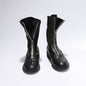 Leather Zip Down Boots