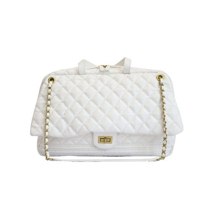 Lattice Leather Travel Bag