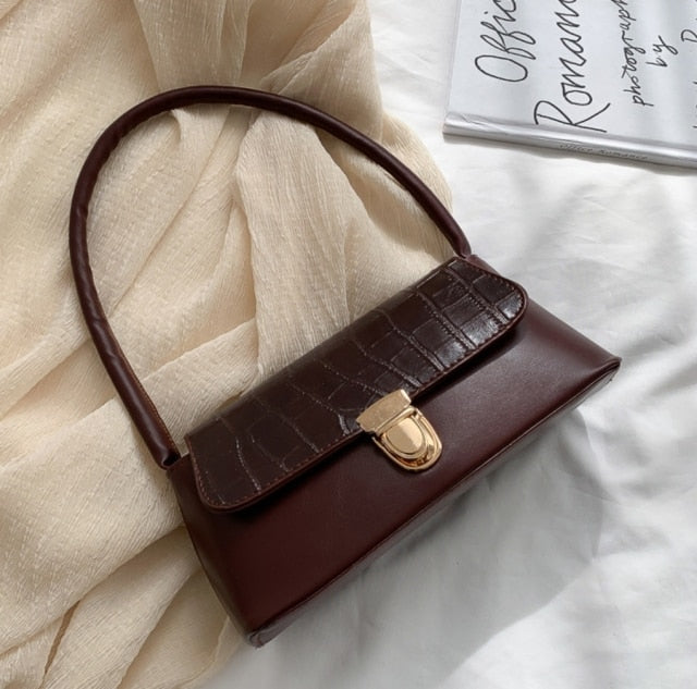 Luxury Crocodile Pattern Baguette