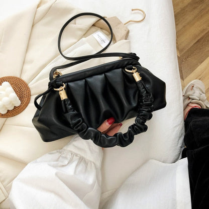 Dual Ruffle Crossbody Handbag