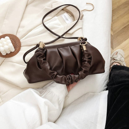 Dual Ruffle Crossbody Handbag