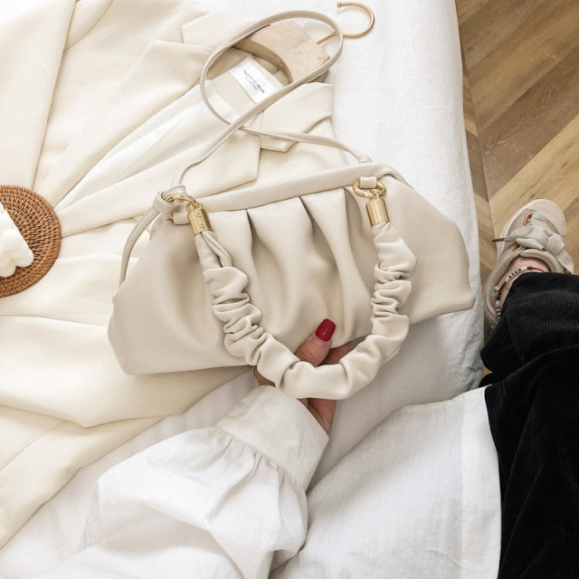 Dual Ruffle Crossbody Handbag