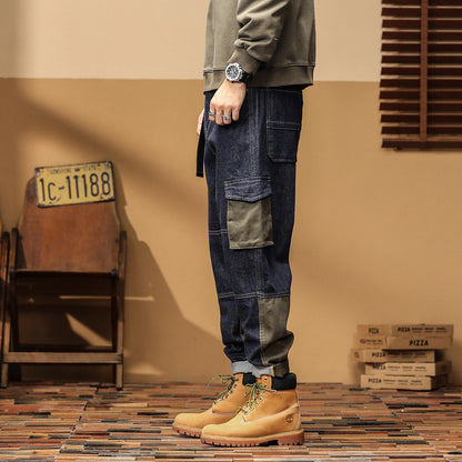 Jeans de travail de style japonais pour hommes, nouvelle collection automne et hiver