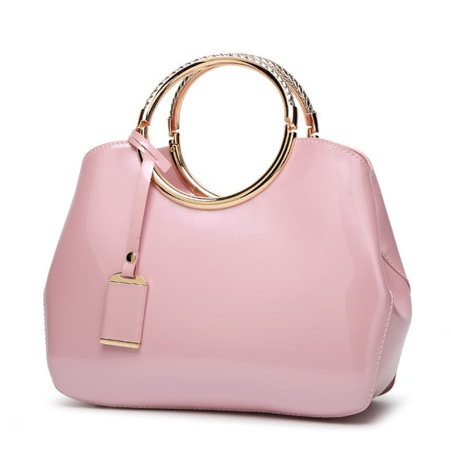 Patent Leather Ring Handbag