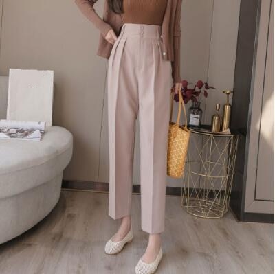 Triple Button High Waist Pants