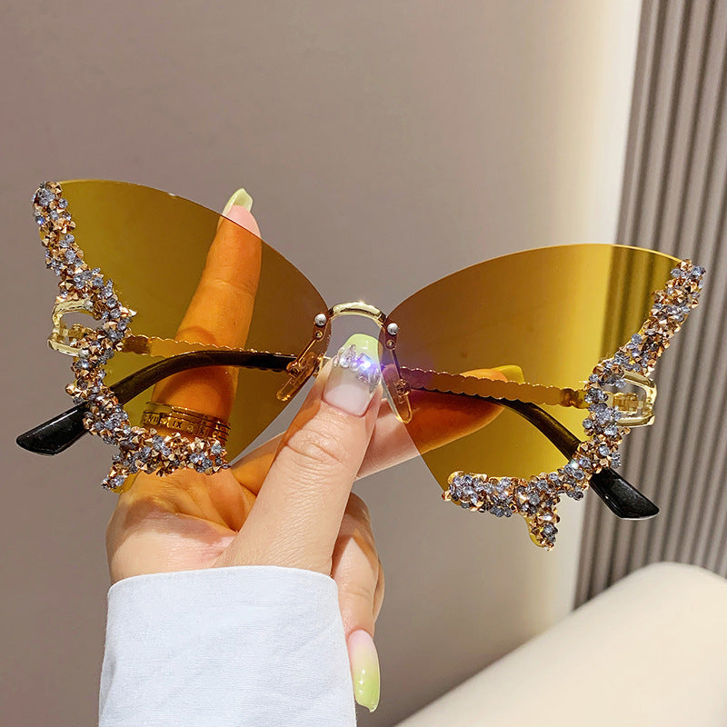 Lunettes de soleil luxe diamant,