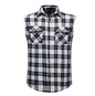 Men's Vest Casual Plaid Sleeveless Shirt Pocket Decoration Large Size Vest