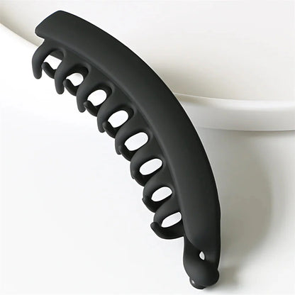 barrettes cheveux banane couleur unie clip noir en plastique de haute qualité pour coiffures féminines