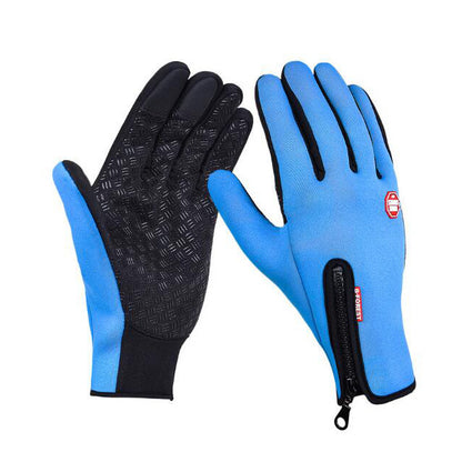 Hiver Gants Écran Tactile Équitation Moto Coulissante Étanche Gants De Sport Avec Polaire