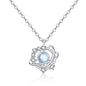 Collier Planète Moonstone Femme Strass Niche Pendentif Chaîne De Clavicule