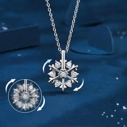 Collier pendentif diamant flocon de neige