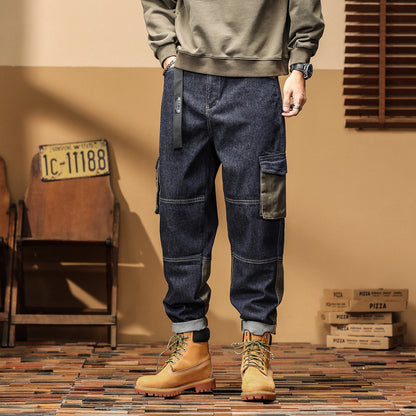 Jeans de travail de style japonais pour hommes, nouvelle collection automne et hiver