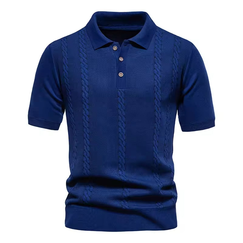 Solid-color Plus-size Men's Short-sleeve