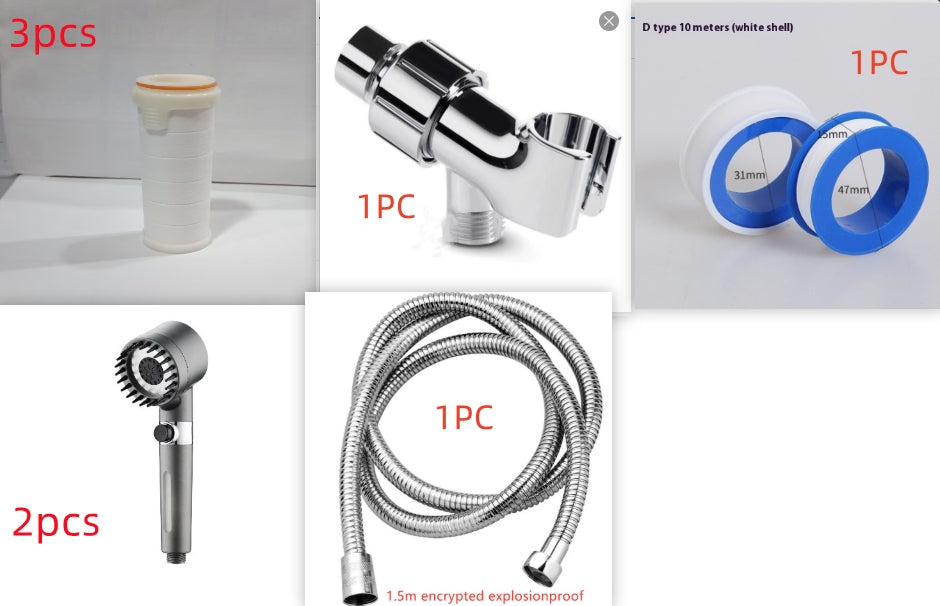 Filtre à pulvérisation Snowflake, pommeau de douche à pression d'eau purifiée