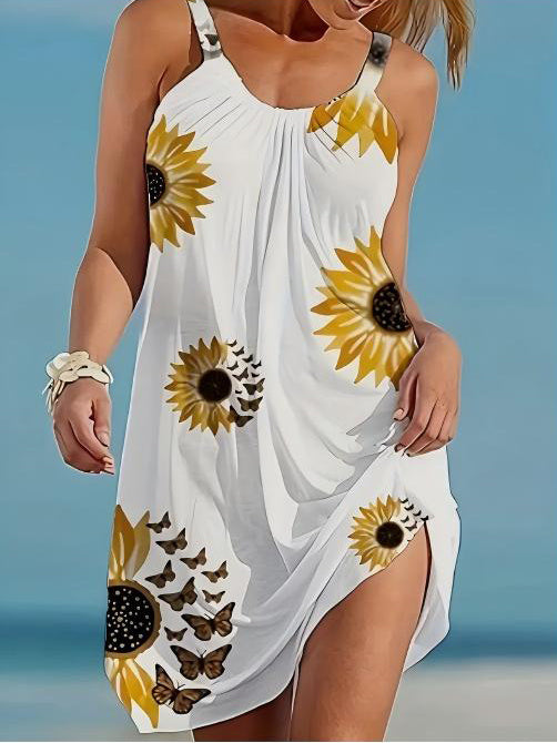 Robe ample sans manches grande taille