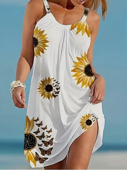 Robe ample sans manches grande taille