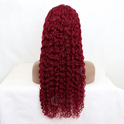 134 Ancienne perruque de cheveux humains avec bonnet en dentelle