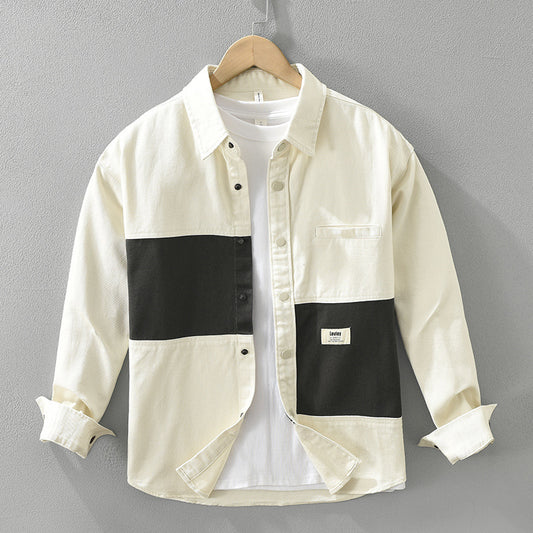 Vêtements de travail couture homme mode décontracté polyvalent artistique haut ample